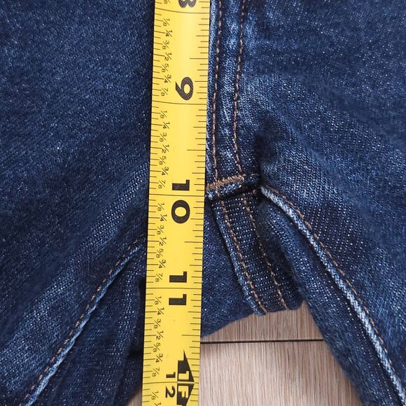 Uniqlo Slim Straight Selvedge Jeans Mens 29x34(31) Blue Kaihara Stretch Mid Rise - Picture 9 of 11